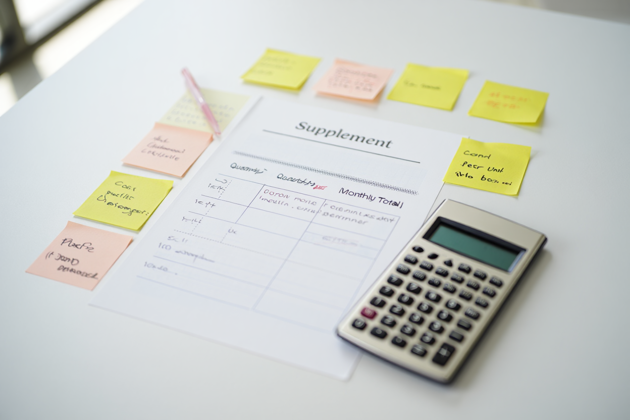 Monthly Supplement Budget Guide (2026): Realistic Spending Plans — hero image